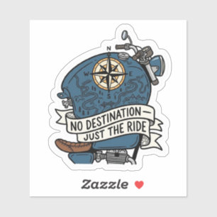 Sticker Pas de destination juste la balade motard moto