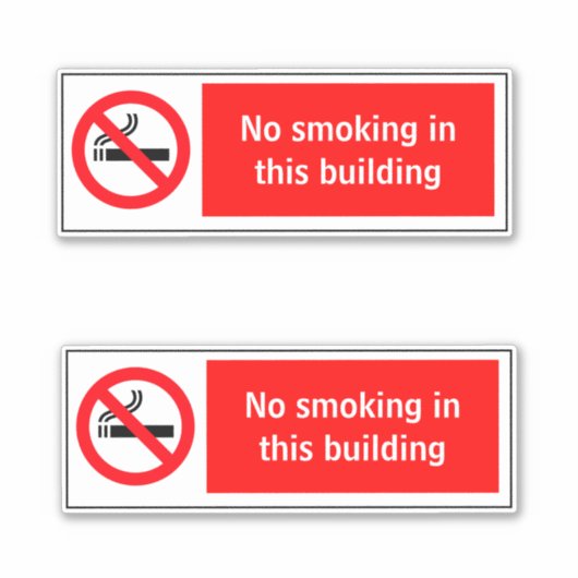 Sticker Pas De Fumeur Dans Ce Bâtiment (Devant)