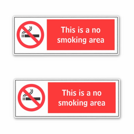 Sticker Pas de fumoir (Devant)