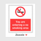 Sticker Pas de fumoir (Feuille)