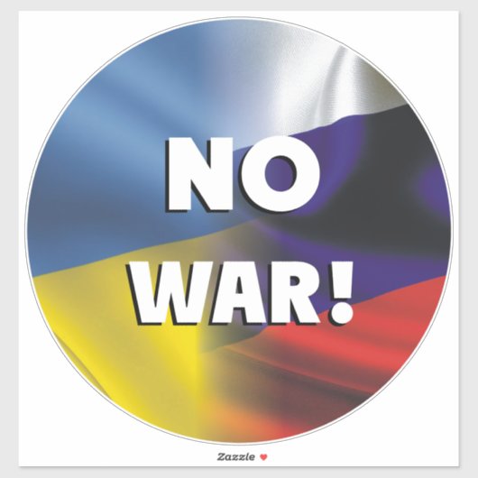 Sticker Pas de guerre entre Russie et Ukraine (Feuille)