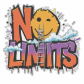 Sticker Pas de limites Graffiti Art - Motivation urbaine (Devant)