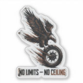 Sticker Pas de Limites Pas de Plafond Moto Eagle (Devant)