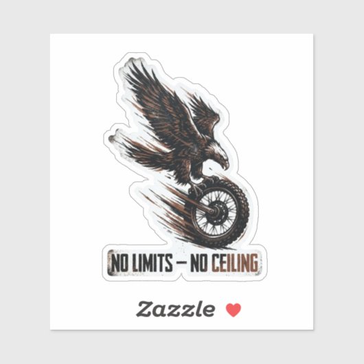 Sticker Pas de Limites Pas de Plafond Moto Eagle (Feuille)