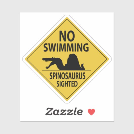 Sticker Pas de natation - Spinosaurus (Feuille)