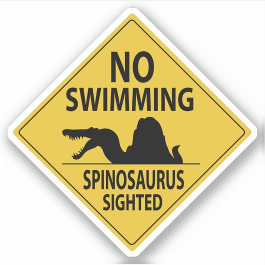 Sticker Pas de natation - Spinosaurus (Devant)