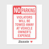 Sticker Pas de panneau de stationnement (Feuille)