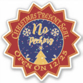 Sticker Pas De Pékin Ne S'Ouvre Pas Jusqu'À Noël Un Rouge (Devant)