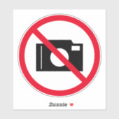 Sticker Pas de photos Autorisé affiche interdit autocollan (Feuille)