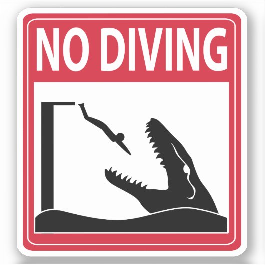 Sticker Pas de plongée (Mosasaurus) (Devant)