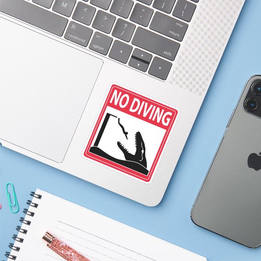 Sticker Pas de plongée (Mosasaurus) (Ordinateur portable avec iPhone)