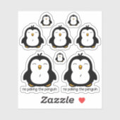 Sticker Pas De Poing Le Coin De Contour 8 Pingouin (Feuille)