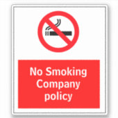 Sticker Pas de politique de l'entreprise de tabac (Devant)