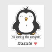 Sticker Pas De Pose La Coupe De Contour Du Pingouin (Feuille)