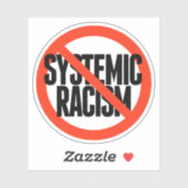 Sticker Pas de racisme systémique (Feuille)