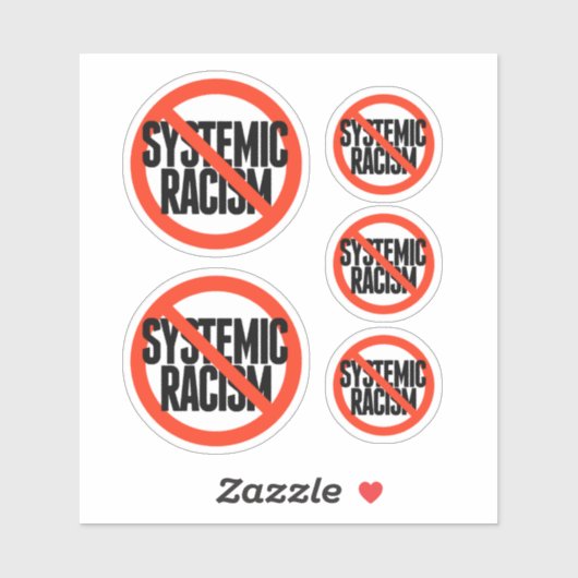 Sticker Pas de racisme systémique (Feuille)