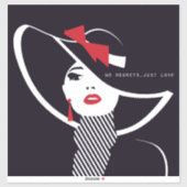 Sticker Pas de Regrets juste l'amour (Feuille)