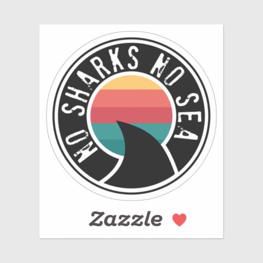 Sticker Pas de requins ni mer (Feuille)