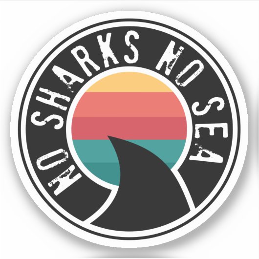 Sticker Pas de requins ni mer (Devant)