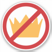 Sticker PAS DE ROIS ! Anti-Trump (Recto)