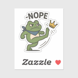 Sticker Pas de rois en Amérique Grenouille Pas de rois Dém
