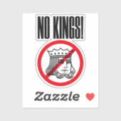 Sticker PAS DE ROIS ! - Trump Protest nokingsteaks (Feuille)