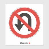 Sticker Pas de signe à demi-tour (Feuille)