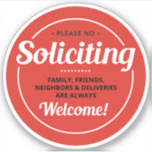 Sticker Pas de sollicitation (modifiable) Porte avant 3" V (Devant)