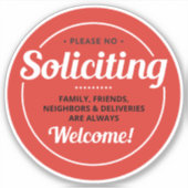 Sticker Pas de sollicitation (modifiable) Porte avant 4" V (Devant)