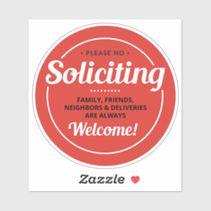 Sticker Pas de sollicitation (modifiable) Porte avant 4" V