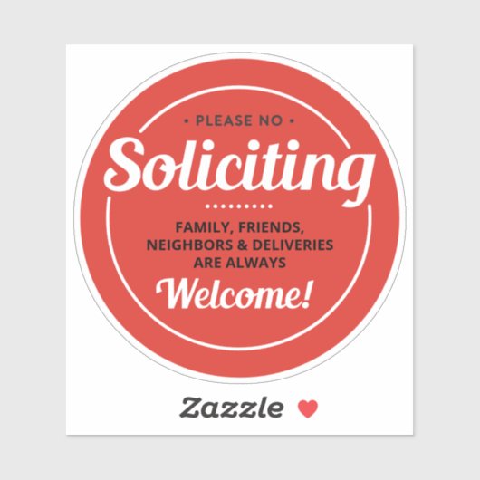 Sticker Pas de sollicitation (modifiable) Porte avant 4" V (Feuille)