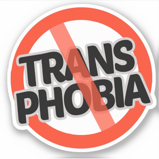 Sticker Pas de transphobie (Devant)