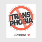 Sticker Pas de transphobie (Feuille)