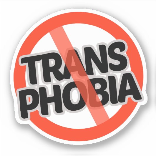 Sticker Pas de transphobie (Devant)