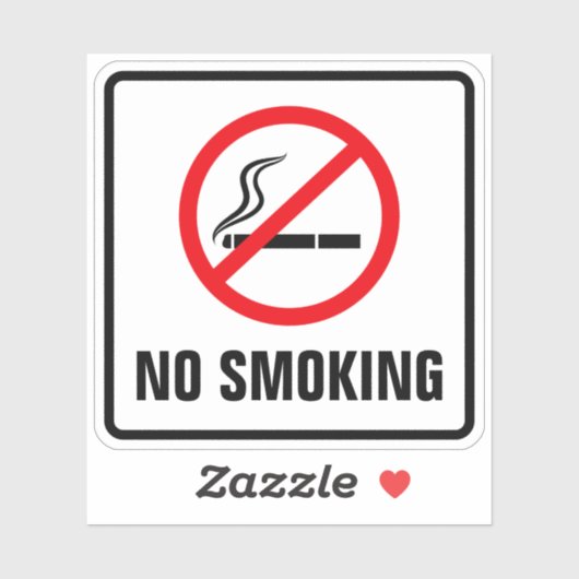 Sticker Pas de vignette en vinyle avec bordure noire (Feuille)