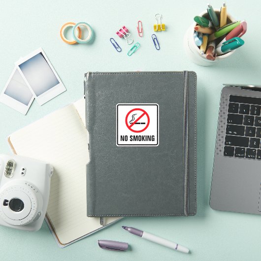 Sticker Pas de vignette en vinyle avec bordure noire (Couverture iPad)
