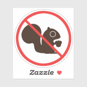 Sticker Pas d'écureuils mignonnes ronde drôle