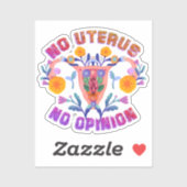 Sticker pas d'utérus pas de choix (Feuille)