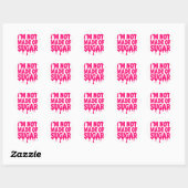 Sticker "Pas fait de sucre" rose Neon - Personnali (Feuille)