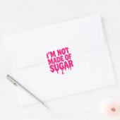 Sticker "Pas fait de sucre" rose Neon - Personnali (Enveloppe)