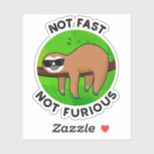 Sticker Pas Fast Pas Furny Funny Movie Pun de fentes (Feuille)