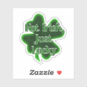 Sticker Pas Irlandais, juste chanceux St. Patrick (Feuille)