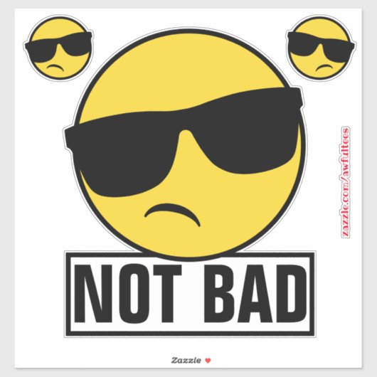 Sticker Pas Mauvais Emoji (Feuille)