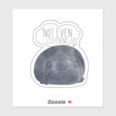 Sticker Pas même d'écouter Kitty (Feuille)