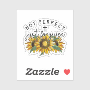 Sticker Pas parfait juste pardonné Sunflower Christian