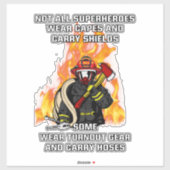 Sticker Pas tous les super-héros...pompier (Feuille)