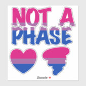 Sticker Pas Un Bisexuel De Phase (Feuille)