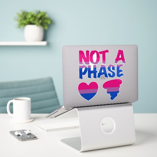 Sticker Pas Un Bisexuel De Phase (Ordinateur portable sur le bureau)