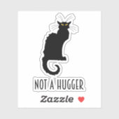 Sticker Pas Un Gros Amusant Introverti Antisocial Cat (Feuille)