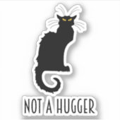 Sticker Pas Un Gros Amusant Introverti Antisocial Cat (Devant)